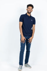 GRABO365® DESIGN Polo T-Shirt in Navy Blue GRABO365