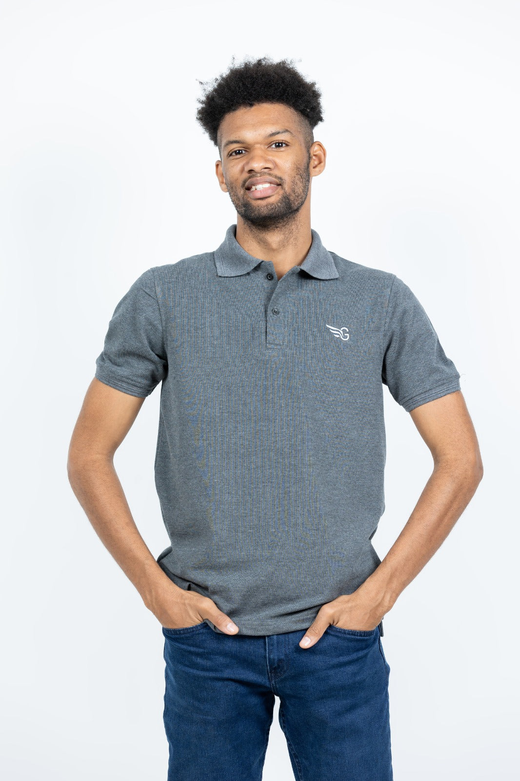 GRABO365® DESIGN Polo T-Shirt in Grey GRABO365