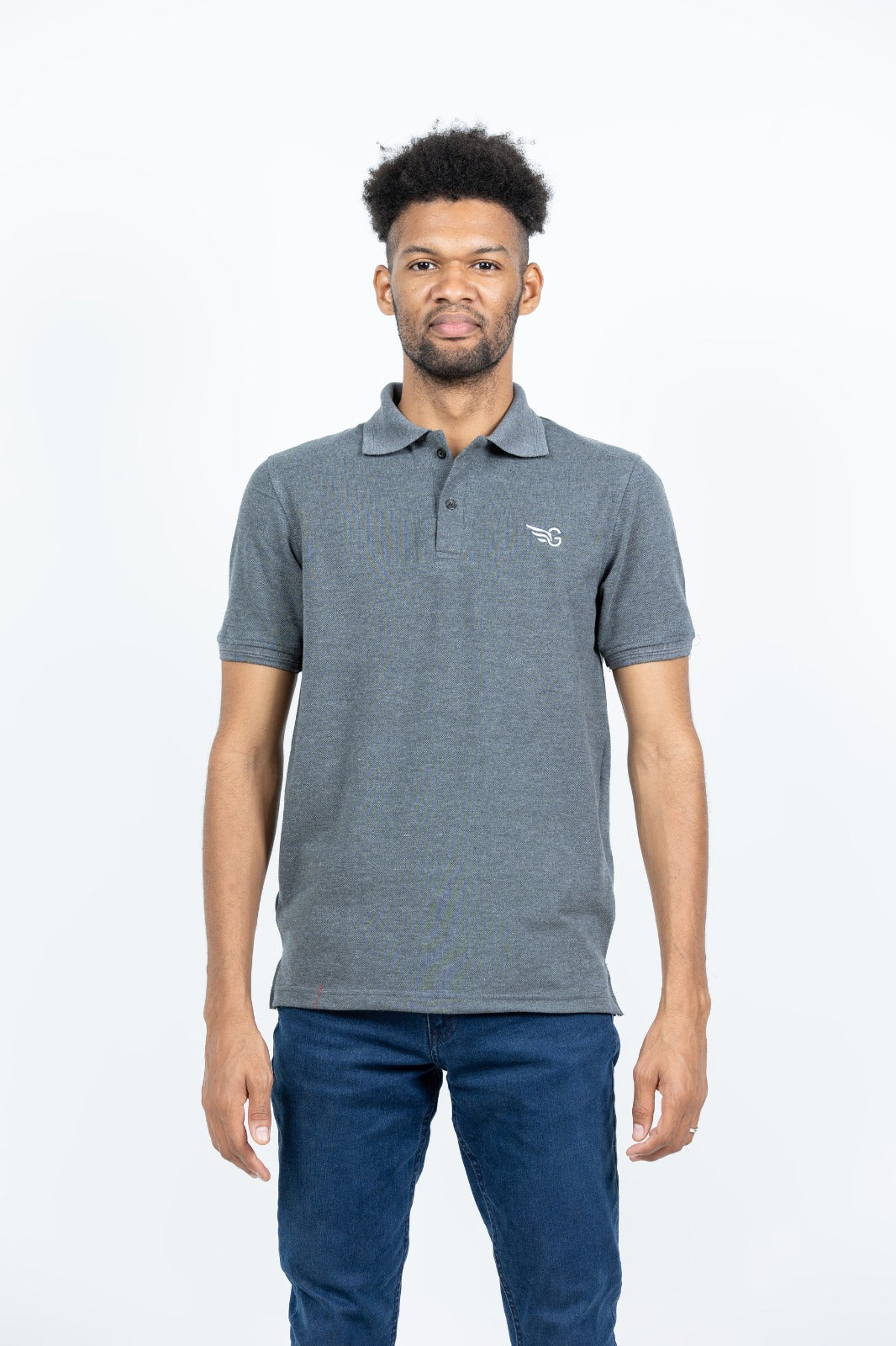 GRABO365® DESIGN Polo T-Shirt in Grey GRABO365