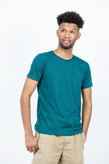 GRABO365® DESIGN T-shirt with crew neck in Teal Green GRABO365