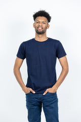 GRABO365® DESIGN T-shirt with crew neck in Navy Blue GRABO365