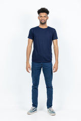 GRABO365® DESIGN T-shirt with crew neck in Navy Blue GRABO365