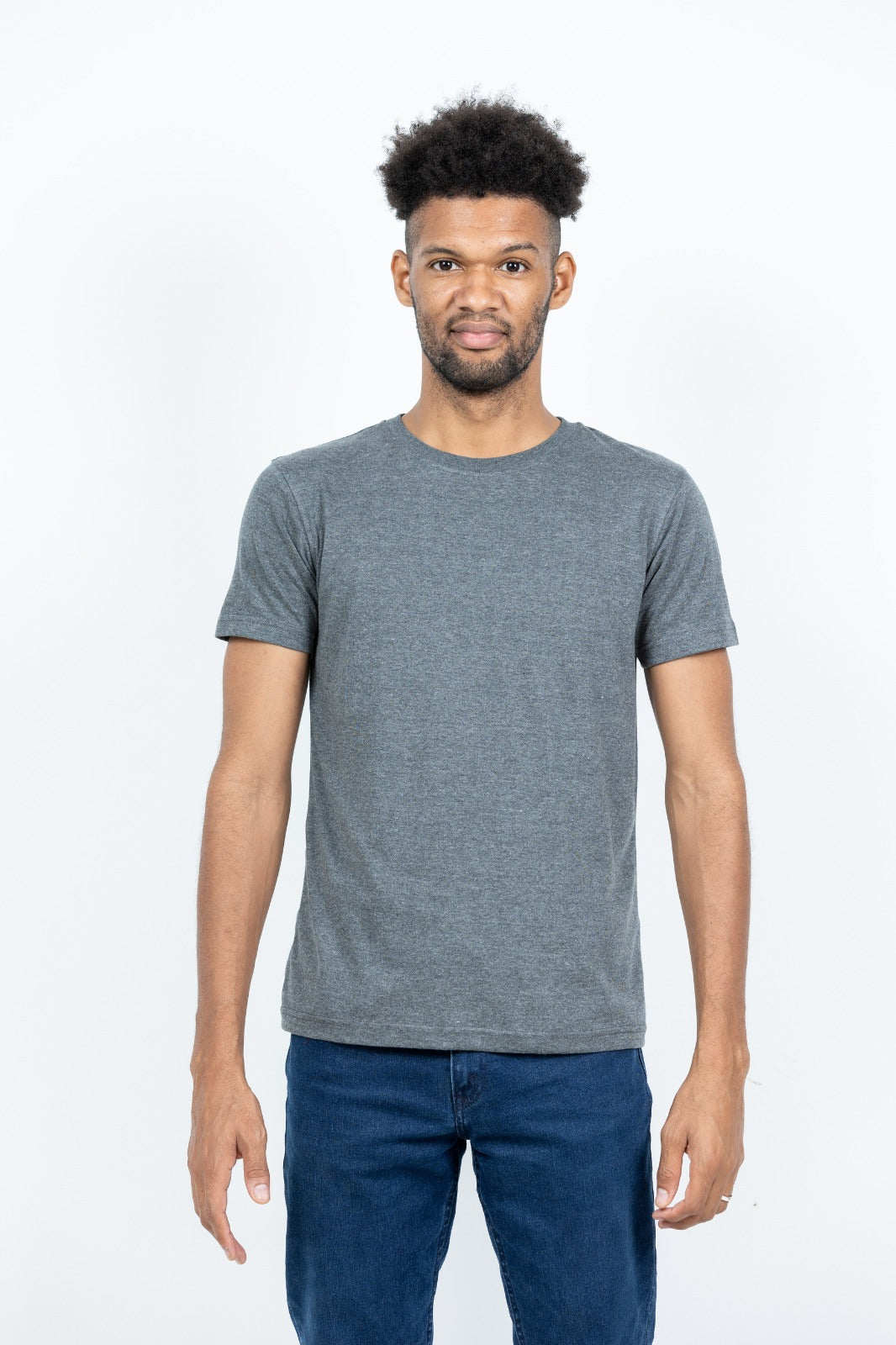 GRABO365® DESIGN T-shirt with crew neck in Grey GRABO365