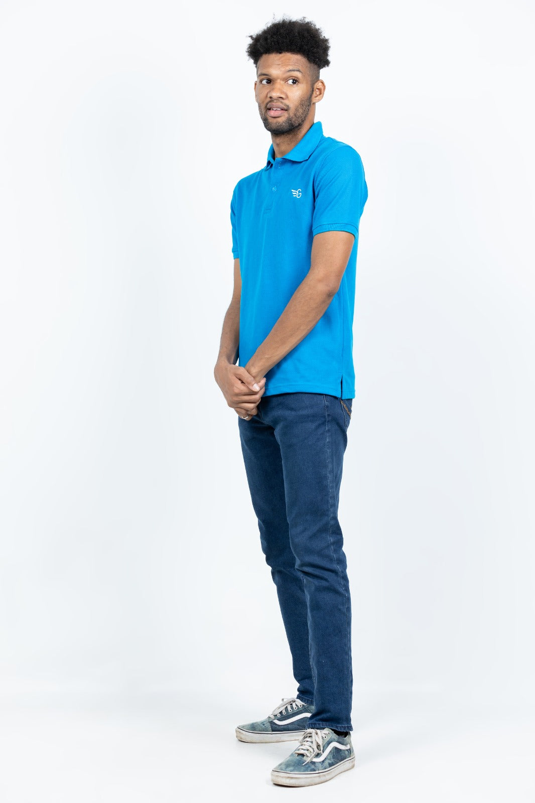 GRABO365® DESIGN Polo T-Shirt in Sky Blue GRABO365