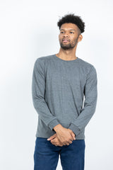 GRABO365® DESIGN Long Sleeve T-shirt with crew neck in Grey GRABO365