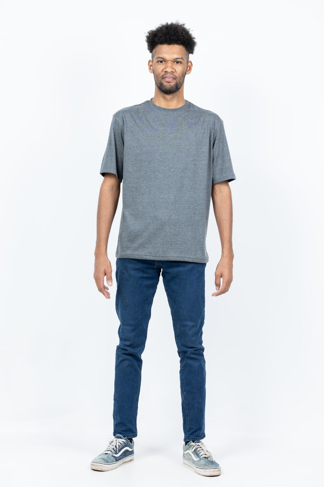 GRABO365® DESIGN Oversized T-shirt with crew neck in Grey GRABO365