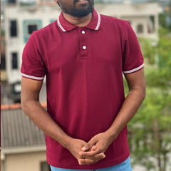 Thalapathy 68 Vijay - Maroon Polo T-Shirt GRABO365